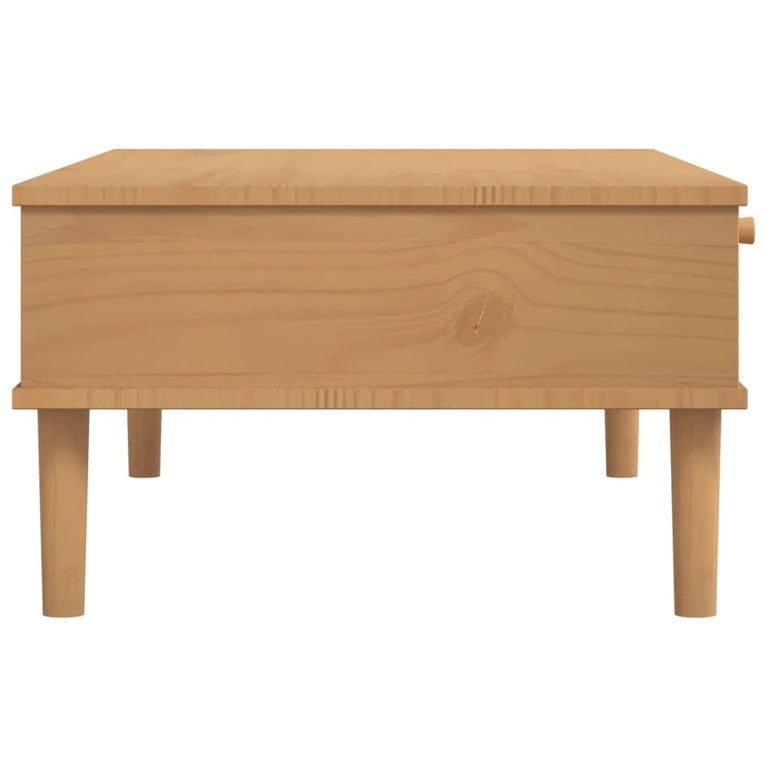 Salontafel SENJA 100x55x33 cm rattan-look massief hout bruin MeubelReus