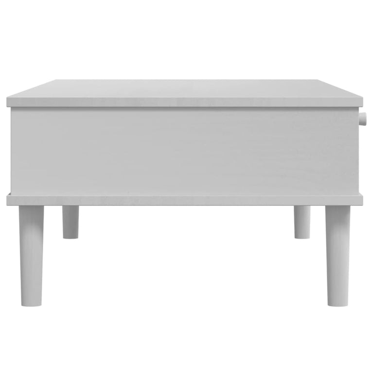 Salontafel SENJA 100x55x33 cm rattan-look massief hout wit MeubelReus