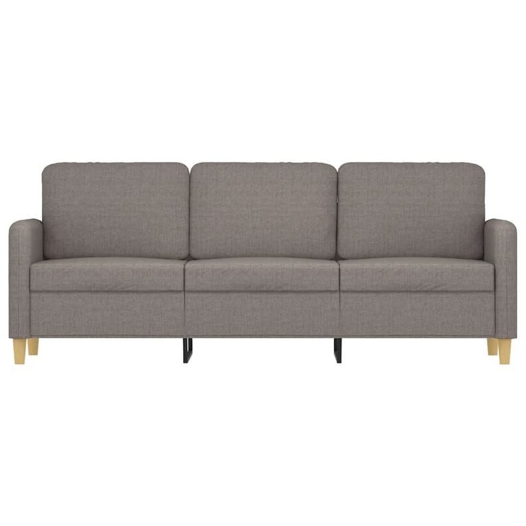 Driezitsbank 180 cm stof taupe