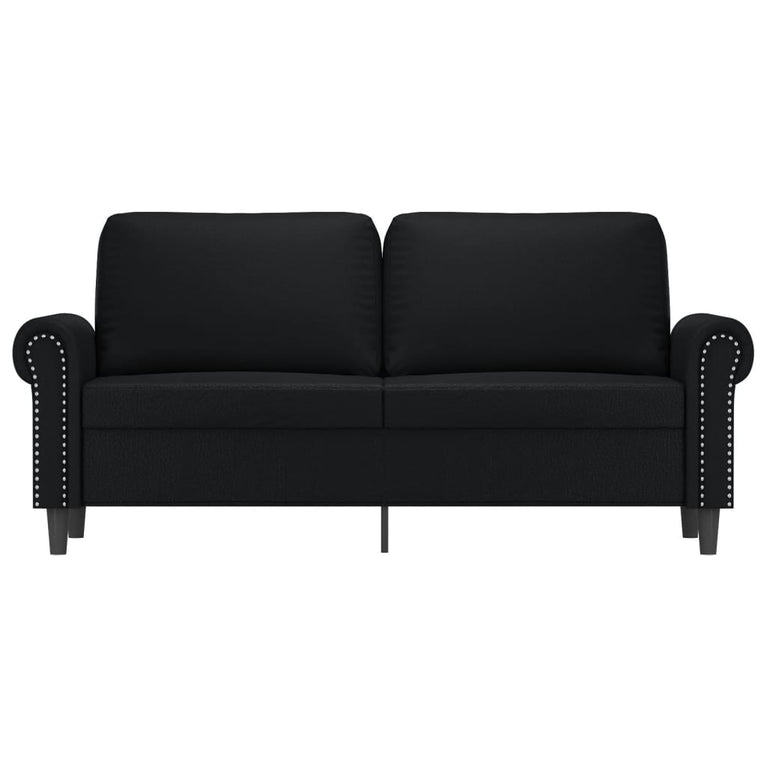 Tweezitsbank 140 cm kunstleer zwart