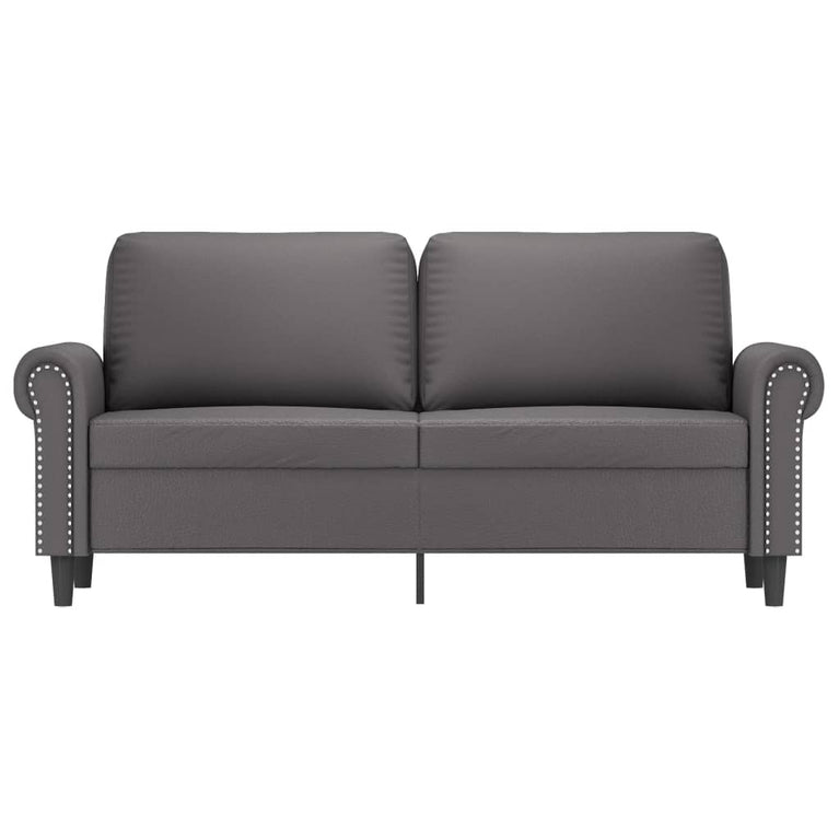 Tweezitsbank 140 cm kunstleer grijs