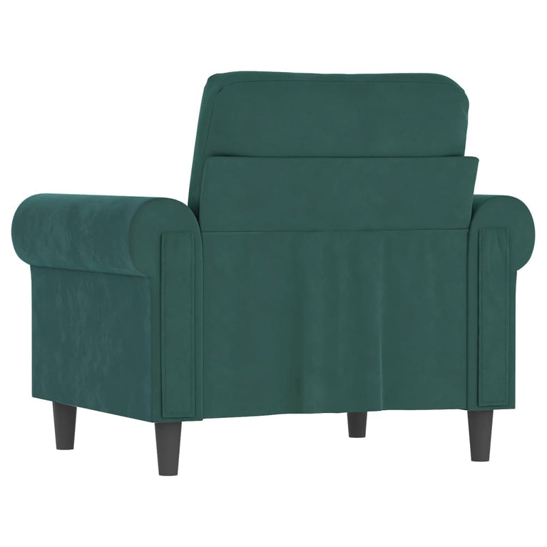 Fauteuil 60 cm fluweel donkergroen