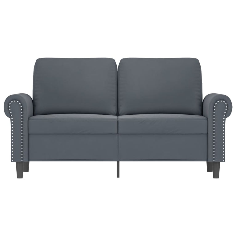 Tweezitsbank 120 cm fluweel donkergrijs