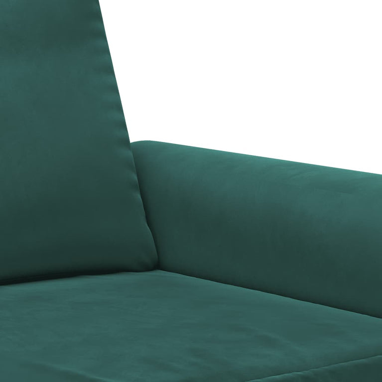 Tweezitsbank 120 cm fluweel donkergroen