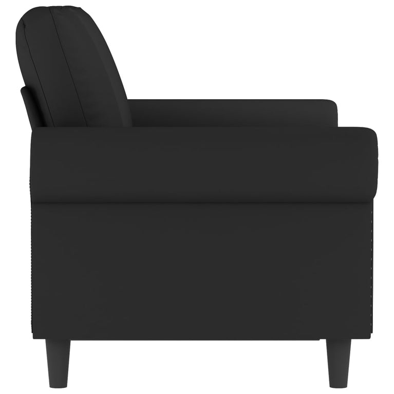 Tweezitsbank 120 cm fluweel zwart