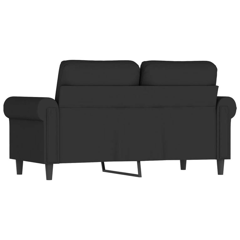 Tweezitsbank 120 cm fluweel zwart