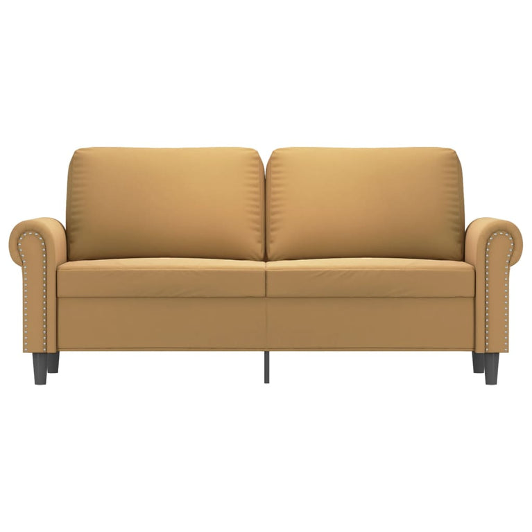 Tweezitsbank 140 cm stof bruin