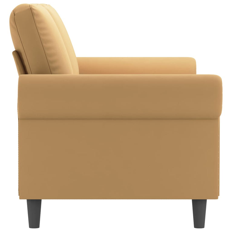 Tweezitsbank 140 cm stof bruin