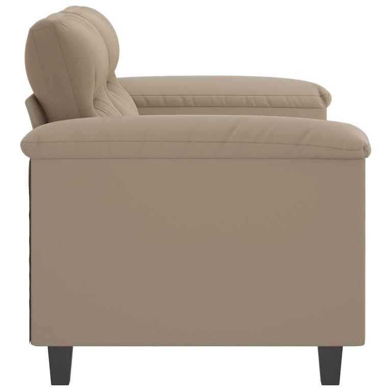 Tweezitsbank 120 cm microvezelstof taupe