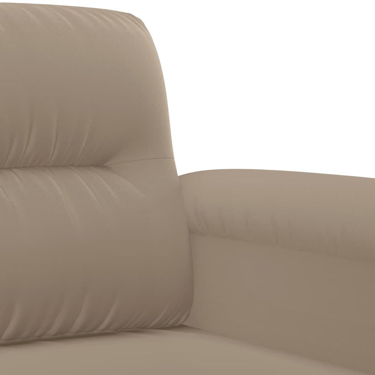 Tweezitsbank 120 cm microvezelstof taupe