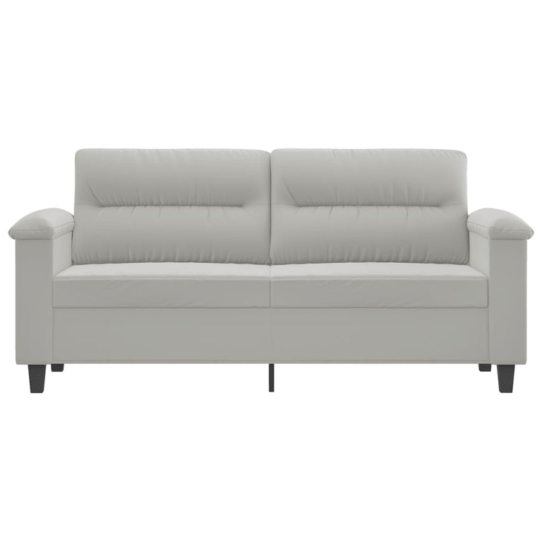 Tweezitsbank 140 cm microvezelstof lichtgrijs