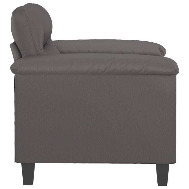 Fauteuil 60 cm kunstleer grijs