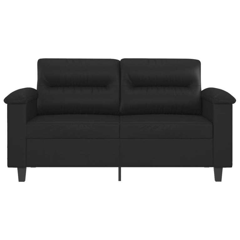 Tweezitsbank 120 cm kunstleer zwart