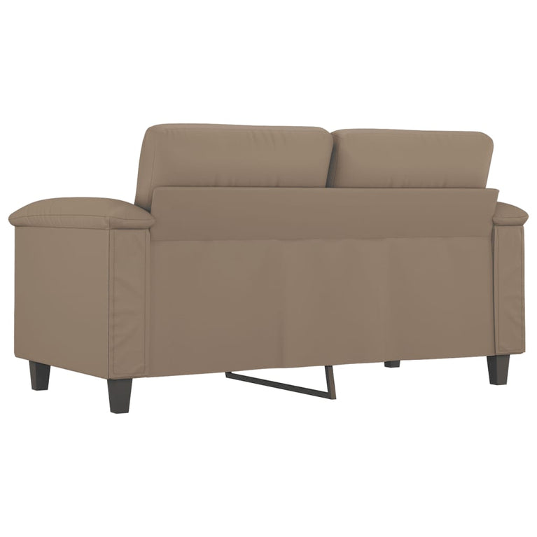 Tweezitsbank 120 cm kunstleer cappuccinokleurig