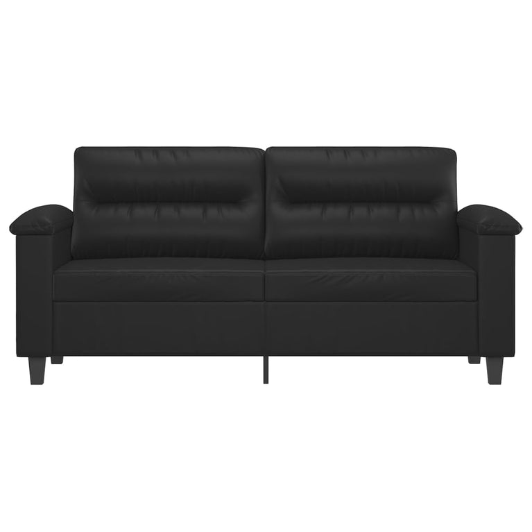 Tweezitsbank 140 cm kunstleer zwart