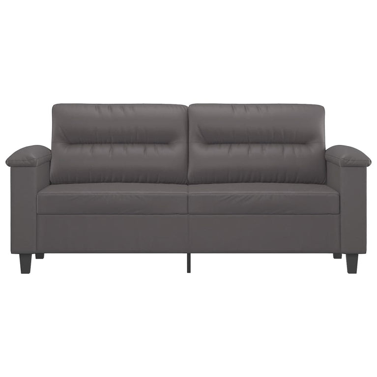 Tweezitsbank 140 cm kunstleer grijs