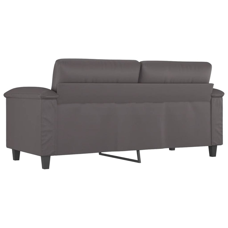 Tweezitsbank 140 cm kunstleer grijs