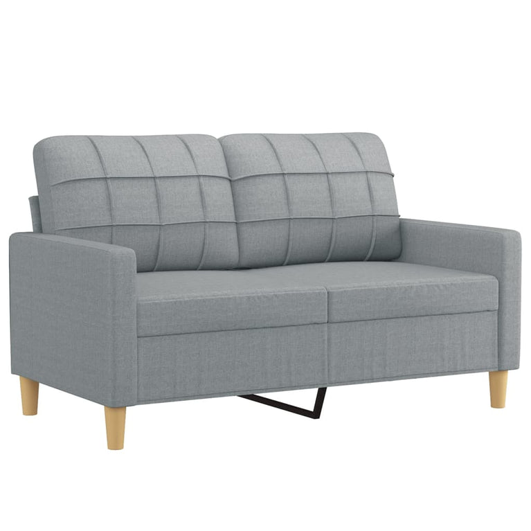 Tweezitsbank 120 cm stof lichtgrijs