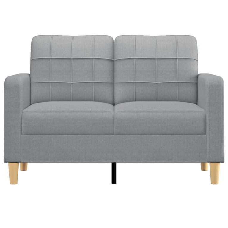 Tweezitsbank 120 cm stof lichtgrijs