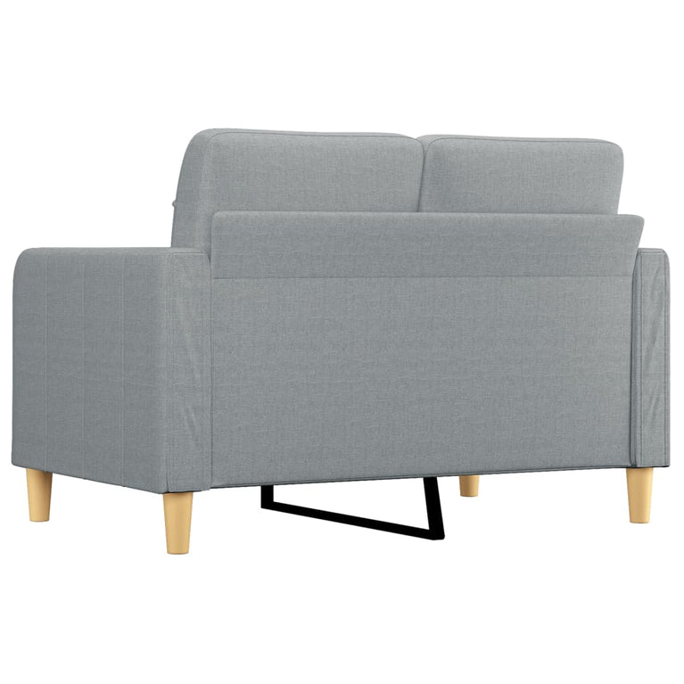 Tweezitsbank 120 cm stof lichtgrijs