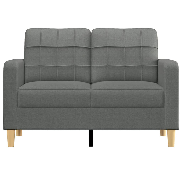Tweezitsbank 120 cm stof donkergrijs