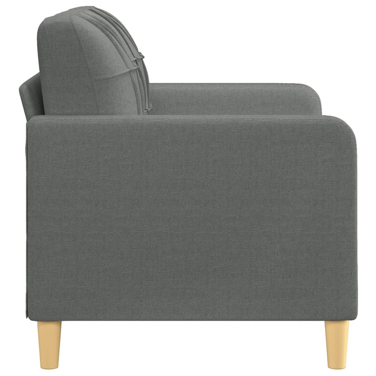 Tweezitsbank 120 cm stof donkergrijs