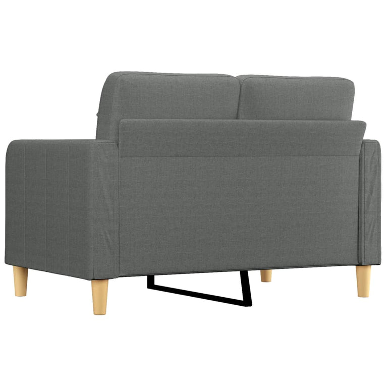 Tweezitsbank 120 cm stof donkergrijs