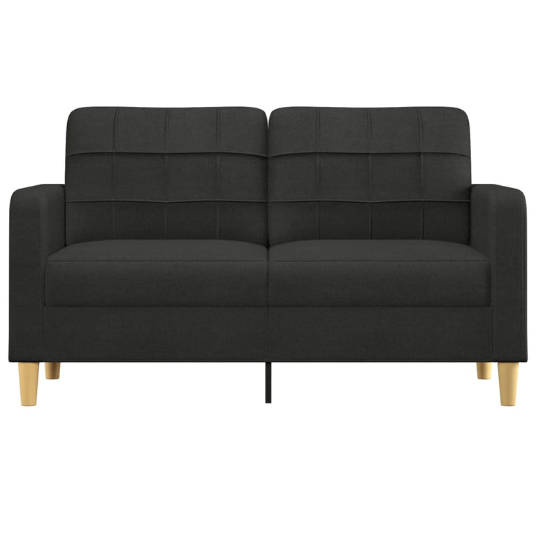 Tweezitsbank 140 cm stof zwart
