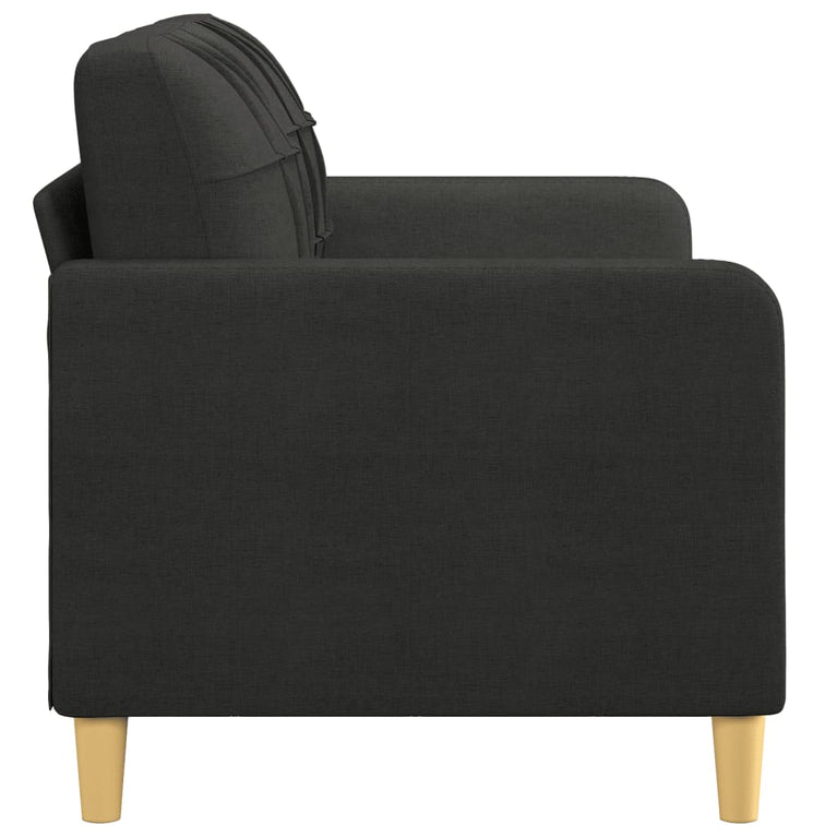 Tweezitsbank 140 cm stof zwart