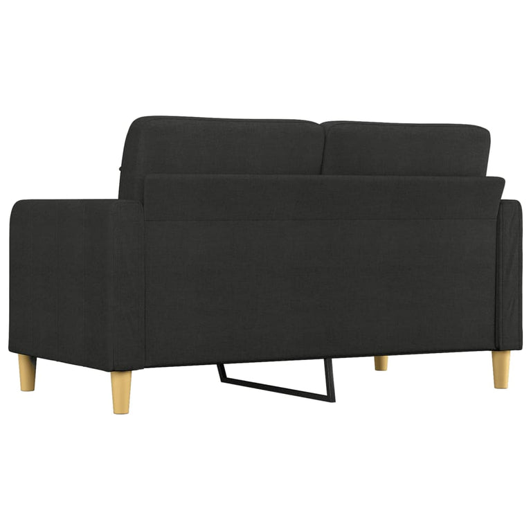 Tweezitsbank 140 cm stof zwart