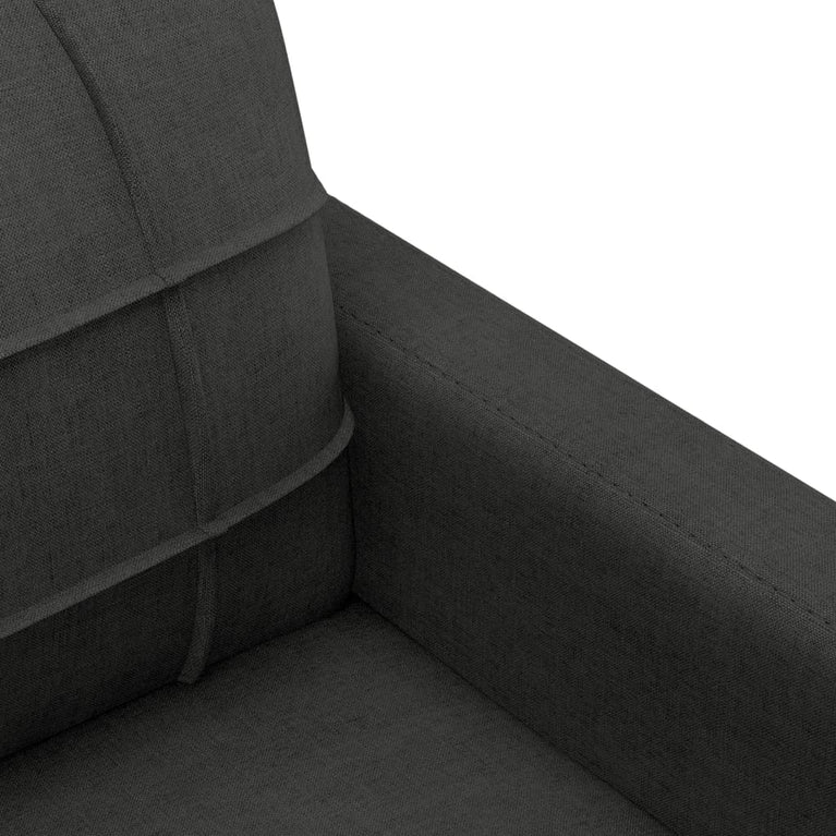 Tweezitsbank 140 cm stof zwart