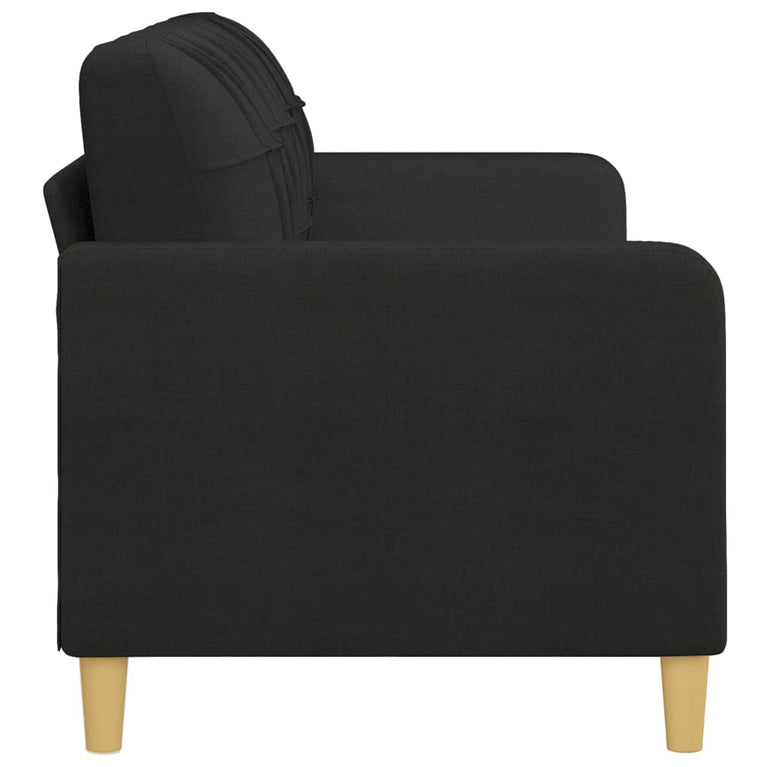 Driezitsbank 180 cm stof zwart MeubelReus