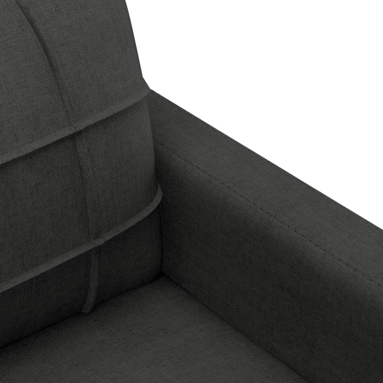 Driezitsbank 180 cm stof zwart MeubelReus