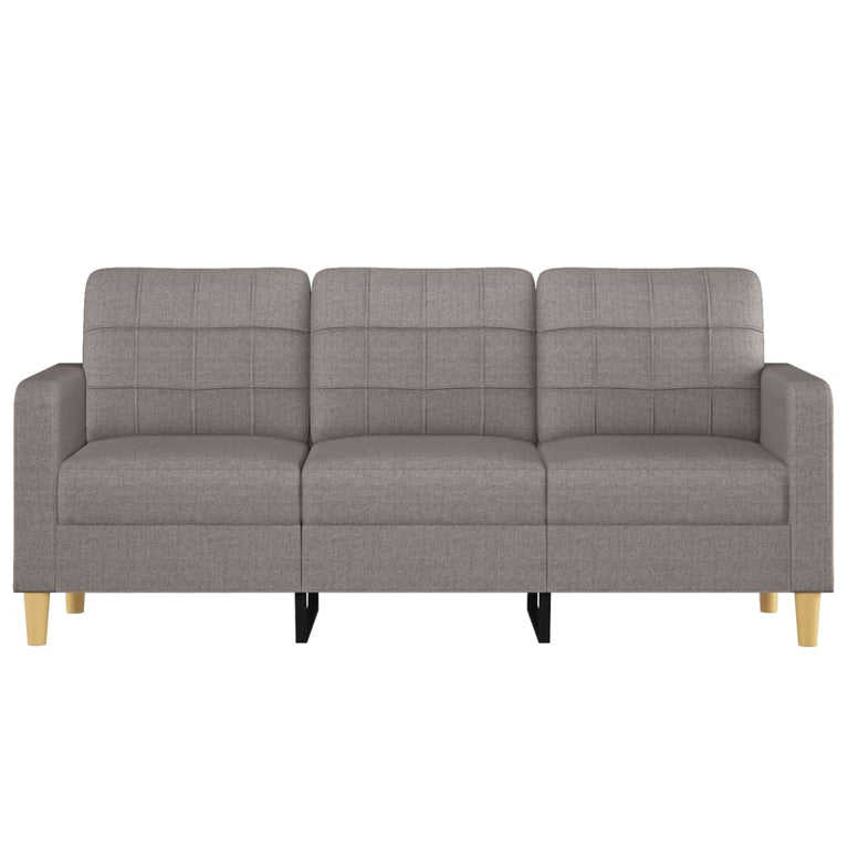 Driezitsbank 180 cm stof taupe MeubelReus