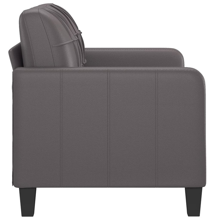 Tweezitsbank 120 cm kunstleer grijs