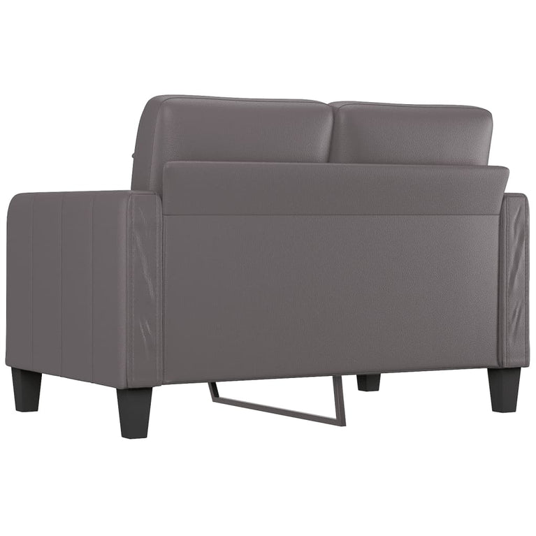 Tweezitsbank 120 cm kunstleer grijs