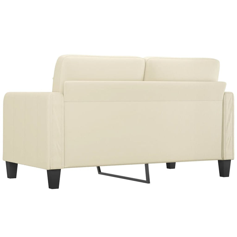 Tweezitsbank 140 cm kunstleer crèmekleurig