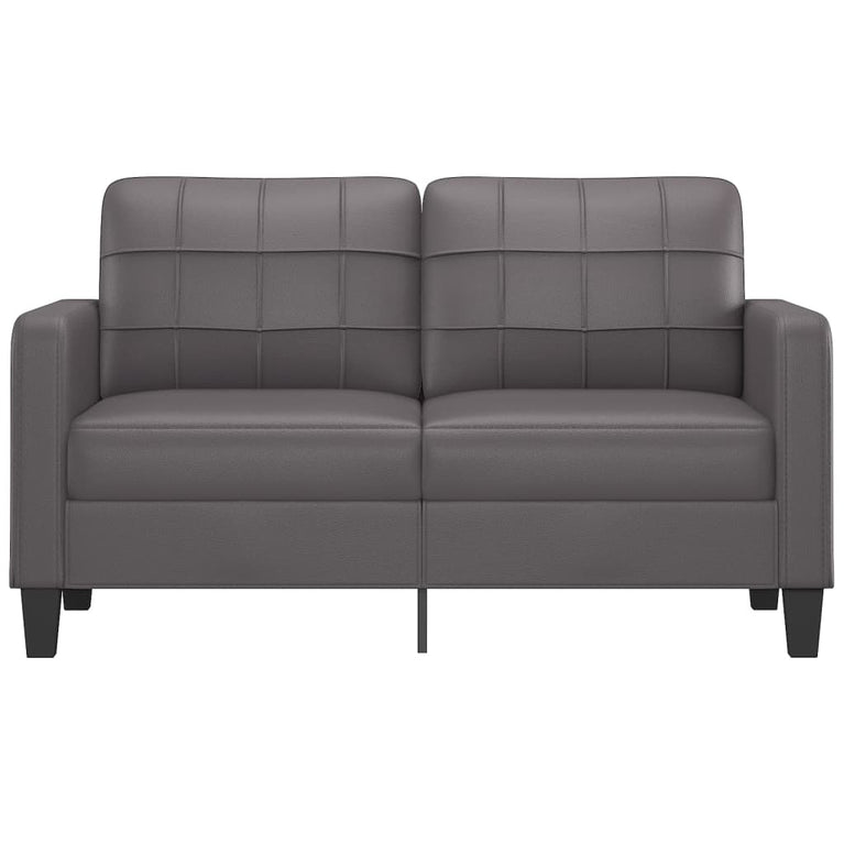 Tweezitsbank 140 cm kunstleer grijs
