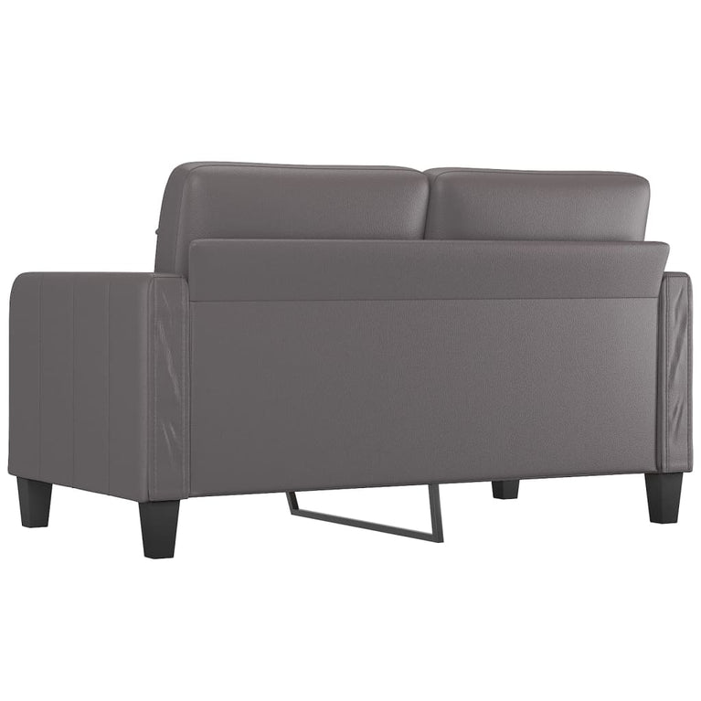 Tweezitsbank 140 cm kunstleer grijs