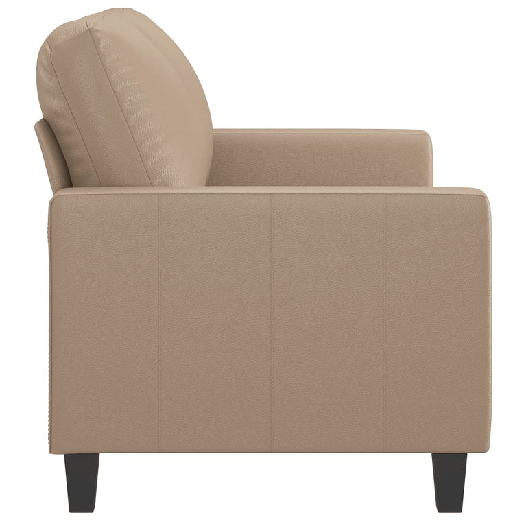 Tweezitsbank 120 cm kunstleer cappuccinokleurig