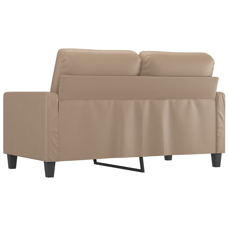 Tweezitsbank 120 cm kunstleer cappuccinokleurig