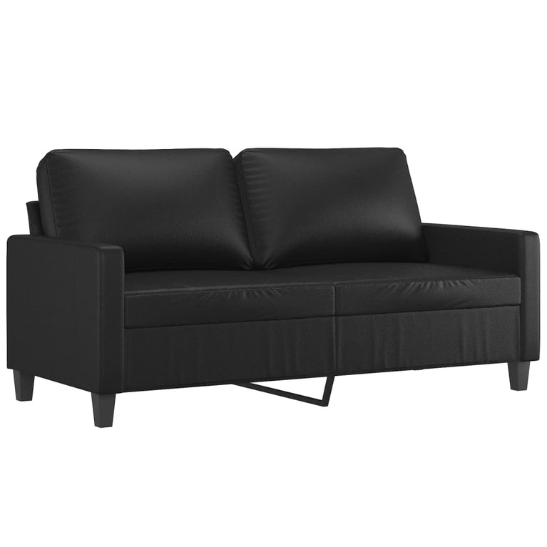 Tweezitsbank 140 cm kunstleer zwart MeubelReus