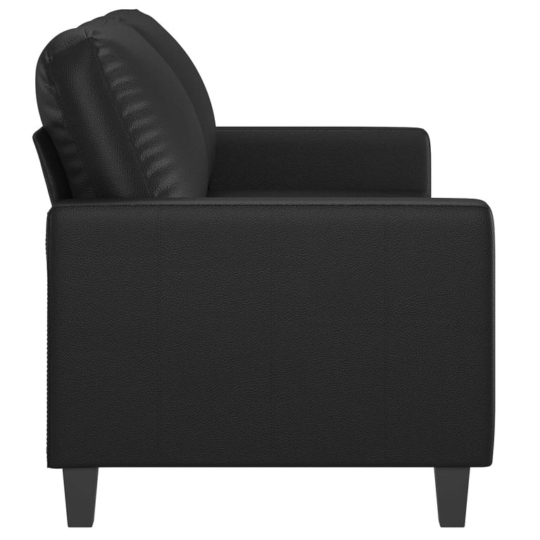 Tweezitsbank 140 cm kunstleer zwart MeubelReus
