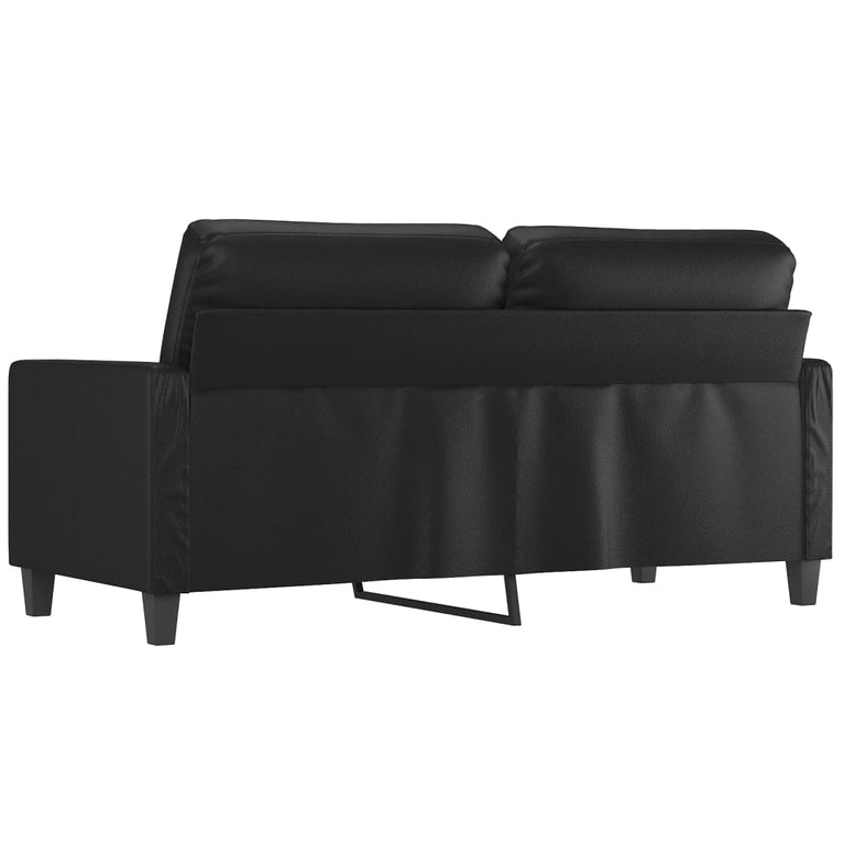 Tweezitsbank 140 cm kunstleer zwart MeubelReus