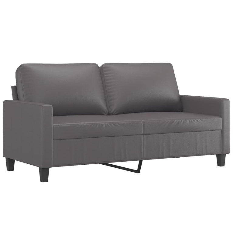 Tweezitsbank 140 cm kunstleer grijs MeubelReus
