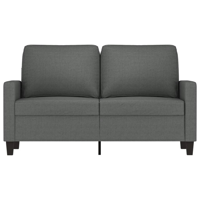 Tweezitsbank 120 cm stof donkergrijs