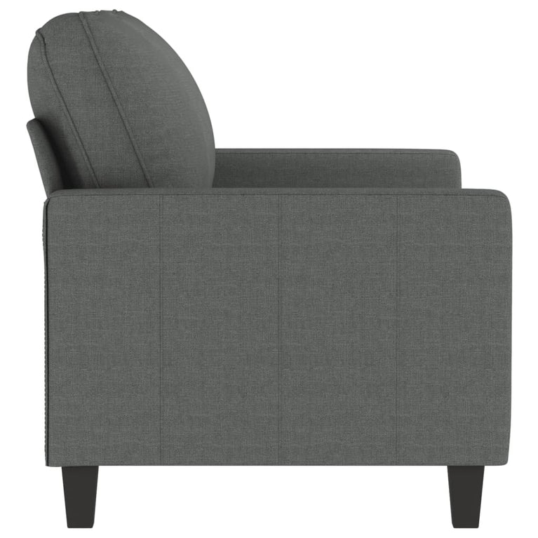 Tweezitsbank 120 cm stof donkergrijs