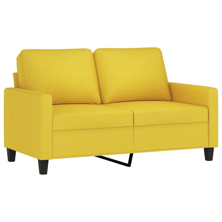 Tweezitsbank 120 cm stof lichtgeel MeubelReus
