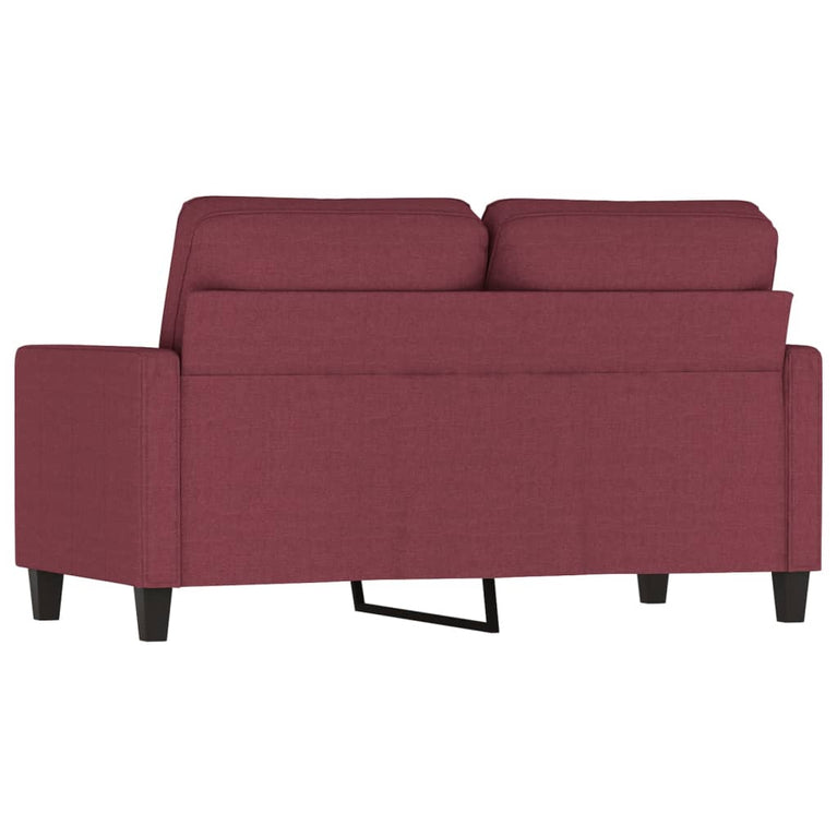 Tweezitsbank 120 cm stof wijnrood MeubelReus
