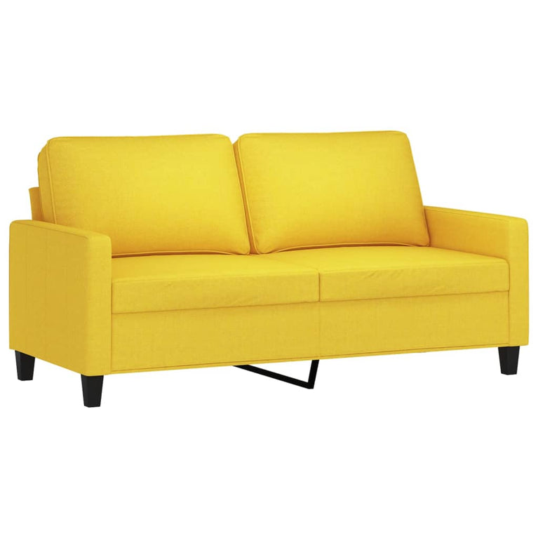 Tweezitsbank 140 cm stof lichtgeel MeubelReus